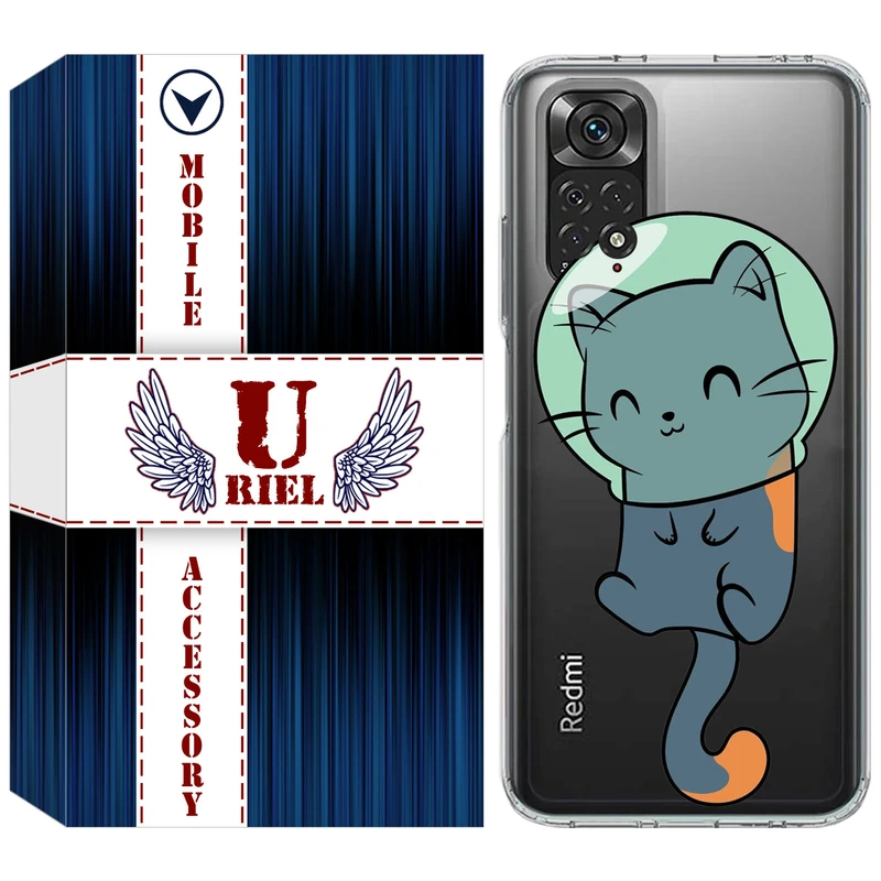 کاور یوریل مدل Clear کد 61 طرح گربه مناسب برای گوشی موبایل شیائومی Redmi Note 11 4G / Redmi Note 11S