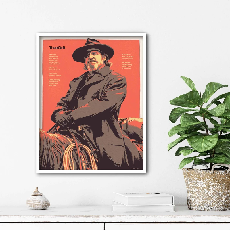 تابلو آتریسا طرح پوستر فیلم true grit مدل ATm209