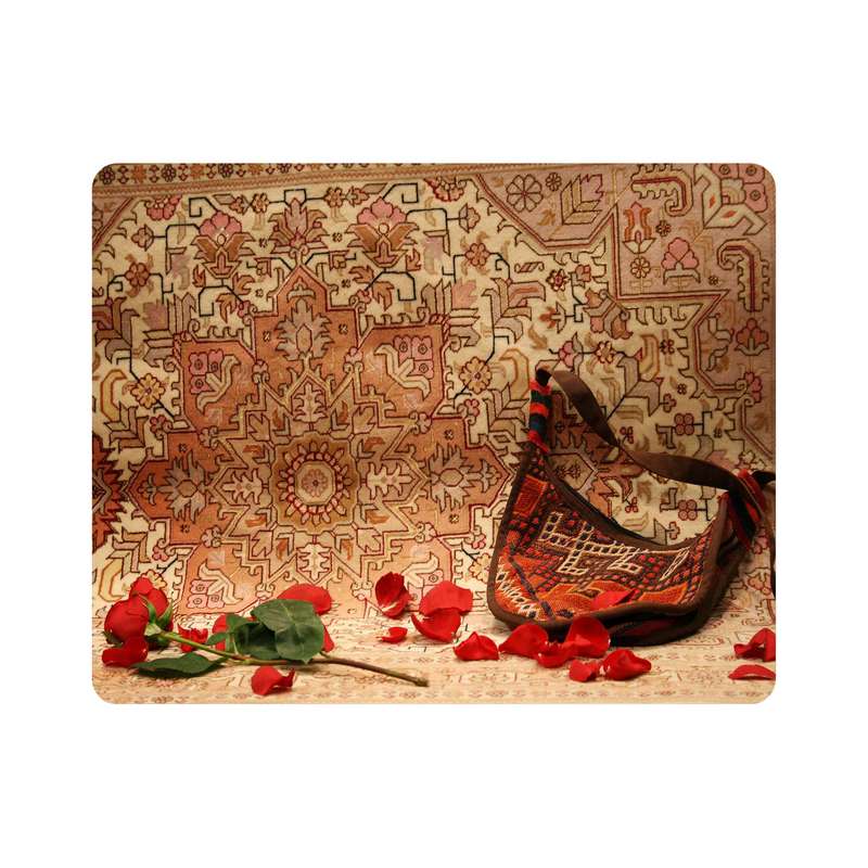 ماوس پد اطلس آبی طرح گل مدل T7313