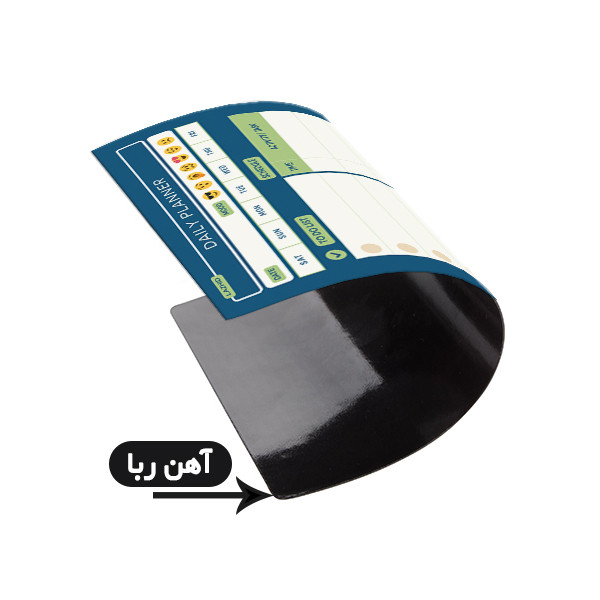 تخته وایت برد لاژید مدل آهنربایی طرح پلنر روزانه و هفتگی سایز 20X30 سانتیمتر مجموعه 2 عددی
