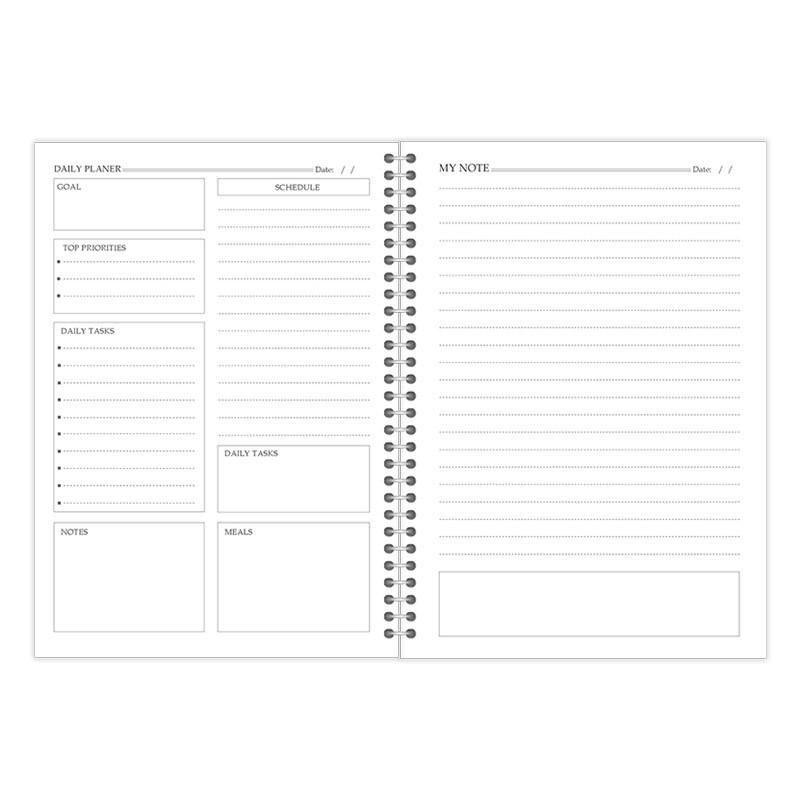 دفتر برنامه ریزی100 برگ آی چاپ طرح مینیمال مدل روزانه کد 854