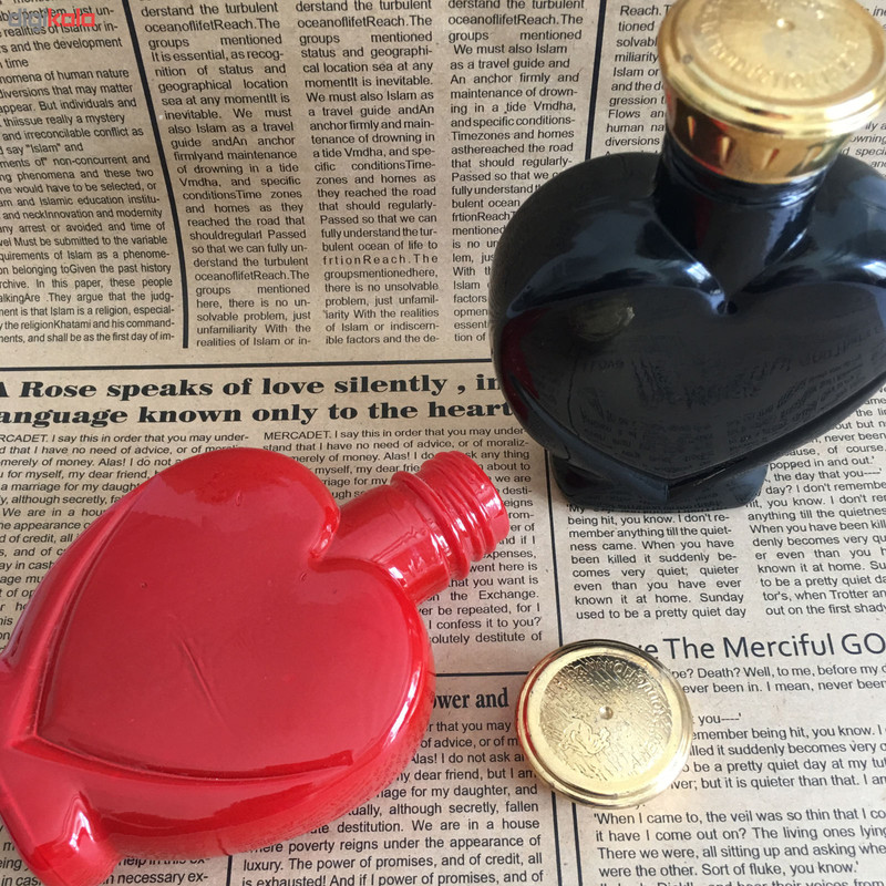 بطری طرح قلب