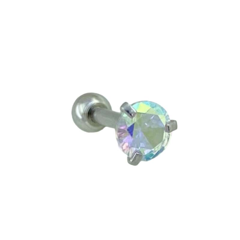 پیرسینگ گوش زنانه مدل تک نگین کد P4350 پیرسینگ گوش زنانه مدل تک نگین کد P4350