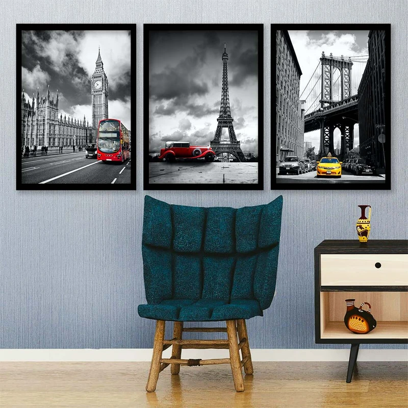 تابلو صبا مدل لندن پاریس نیویورک کد LAG3202 مجموعه سه عددی