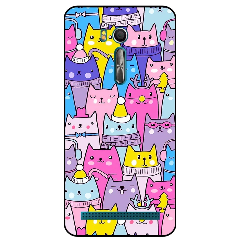 کاور مگافون طرح گربه مدل 8065 مناسب برای گوشی موبایل ایسوس Zenfone Go / ZB551KL