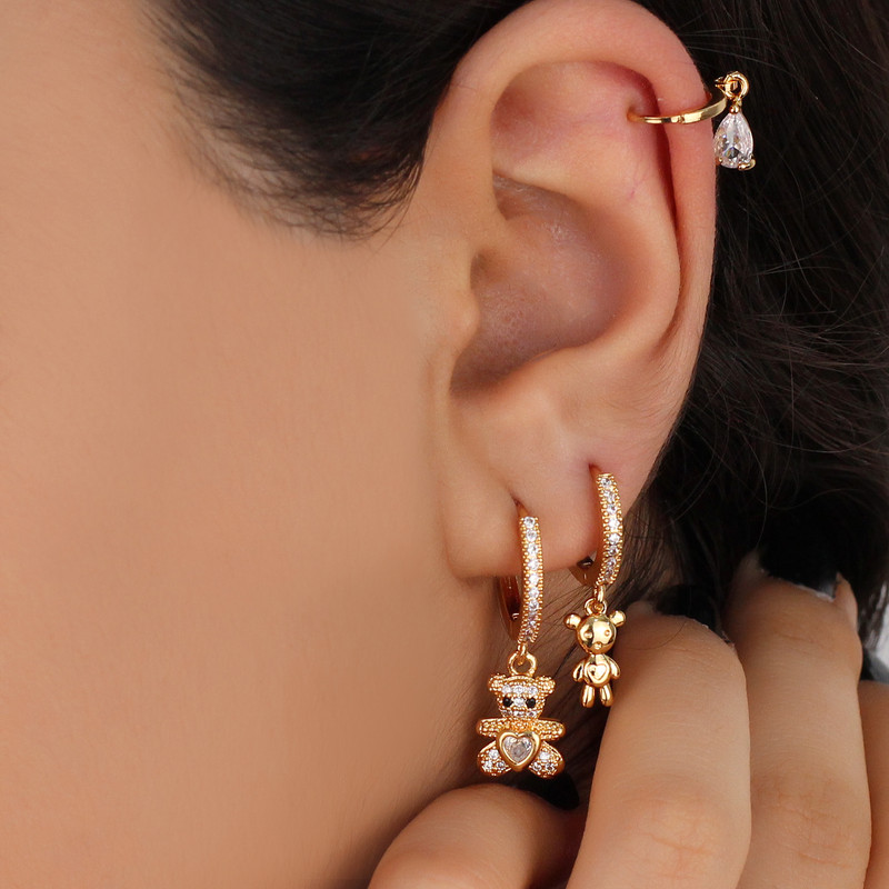 گوشواره زنانه وای اس ایکس مدل تدی کد J669 بسته سه عددی گوشواره زنانه وای اس ایکس مدل تدی کد J669 بسته سه عددی