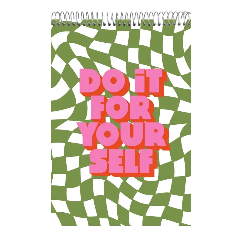 دفتر شطرنجی 80 برگ سیمی جلد سخت نوتیوا طرح (do it for your self) کد : ch101