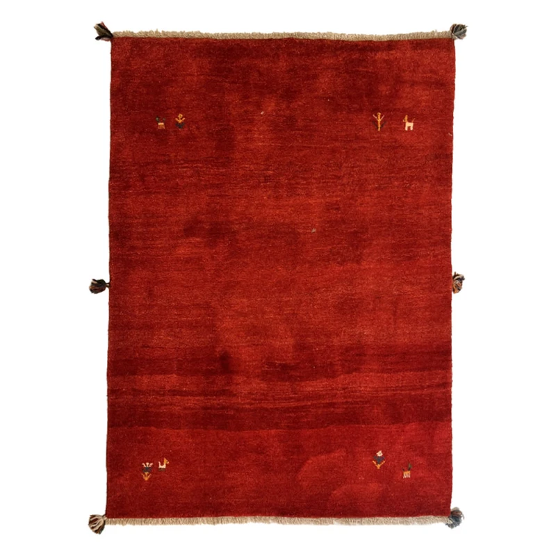  گبه دستبافت قشقایی سه متری کد NKP.RJ0021 زمینه قرمز