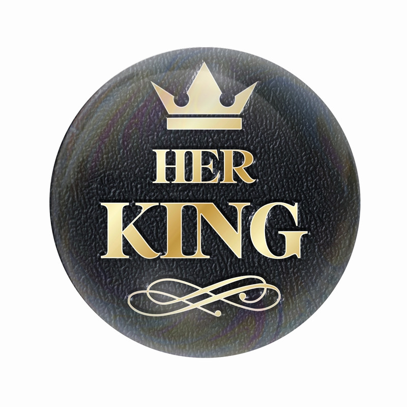 مگنت عرش طرح نوشته Her KING کد Asm3587