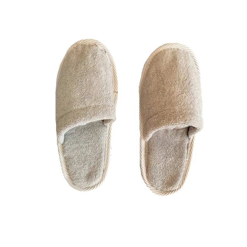 دمپایی حوله‌ای ارغوان مدل رو بسته کد 102