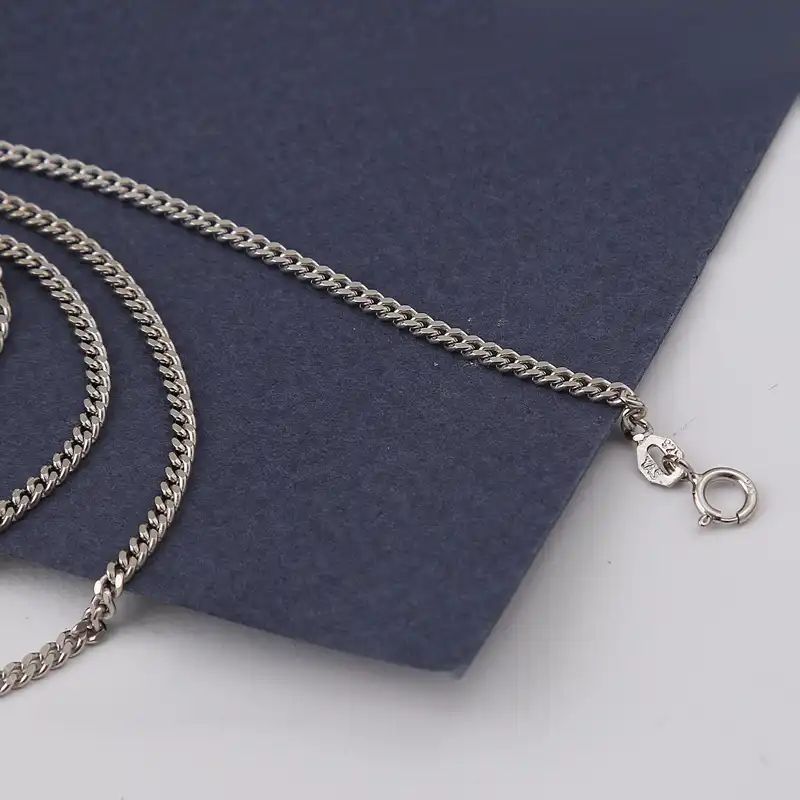 زنجیر نقره زنانه بازرگانی میلادی مدل اسپرت کد ZR_100