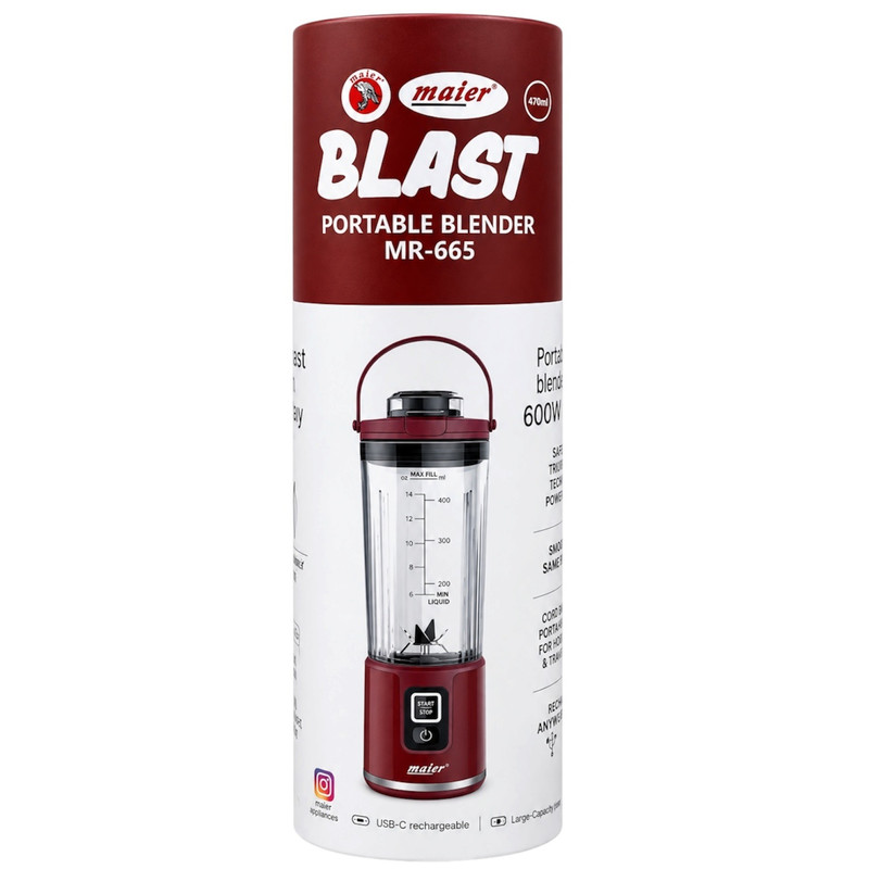 شیکر شارژی مایر مدل MR-665 گنجایش 0.47 لیتر