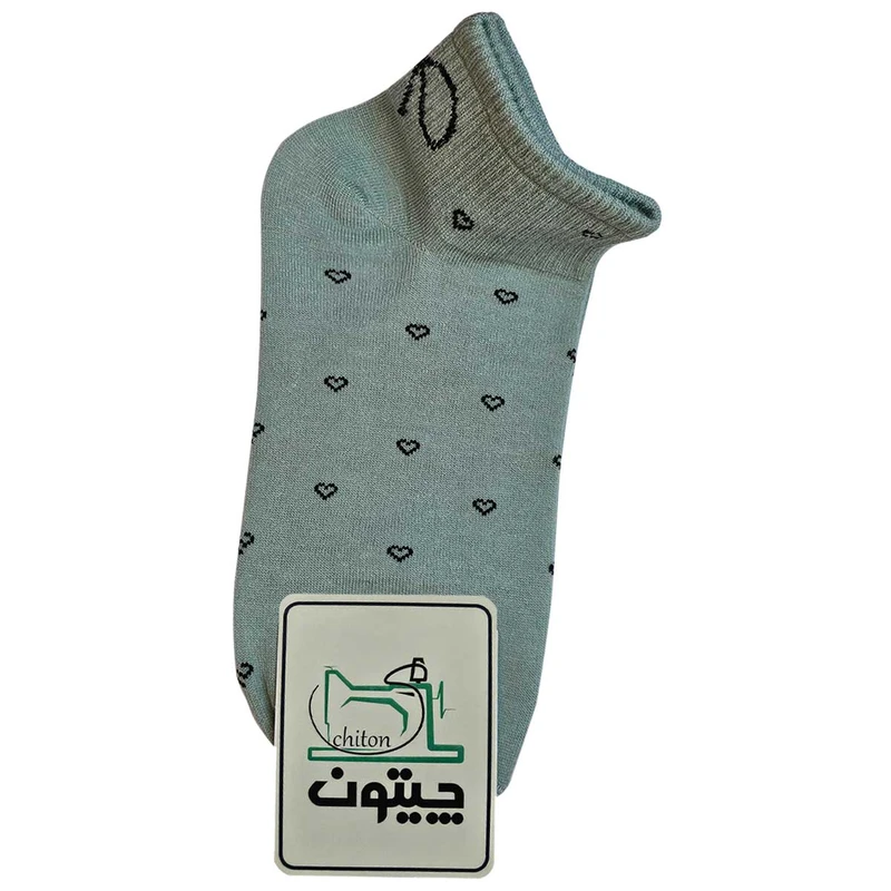 عکس شماره 5 : جوراب ساق کوتاه زنانه مدل چیتون قلب نخی بسته 4 عددی
