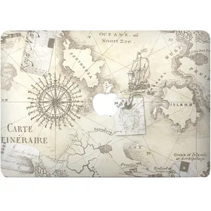 برچسب تزئینی ونسونی مدل Vintage Map مناسب برای مک بوک