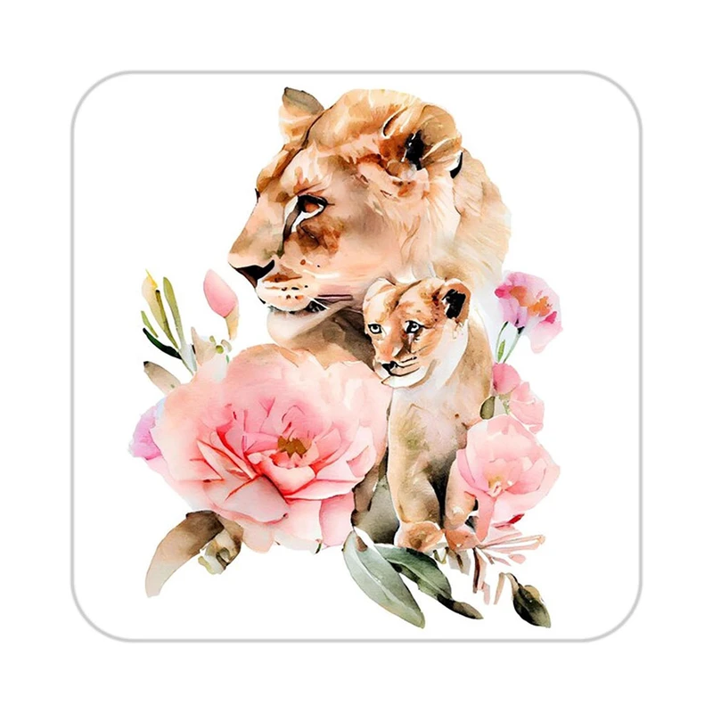 زیر لیوانی کاکتی طرح شیر مدل mp23483