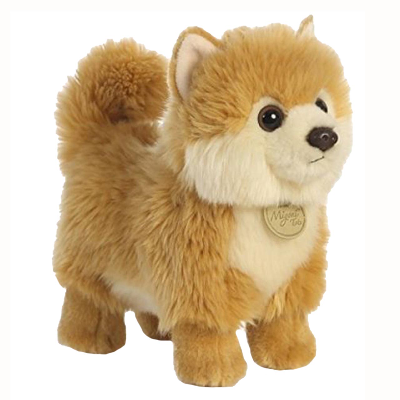 عروسک آرورا طرح سگ پامرانین مدل Miyoni Aurora Pomeranian Puppy Dog کد SZ12/935 طول 25 سانتی متر