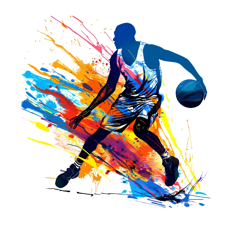 استیکر پارچه و لباس پاد آفرین مدل ورزشی طرح بسکتبال کد S3808