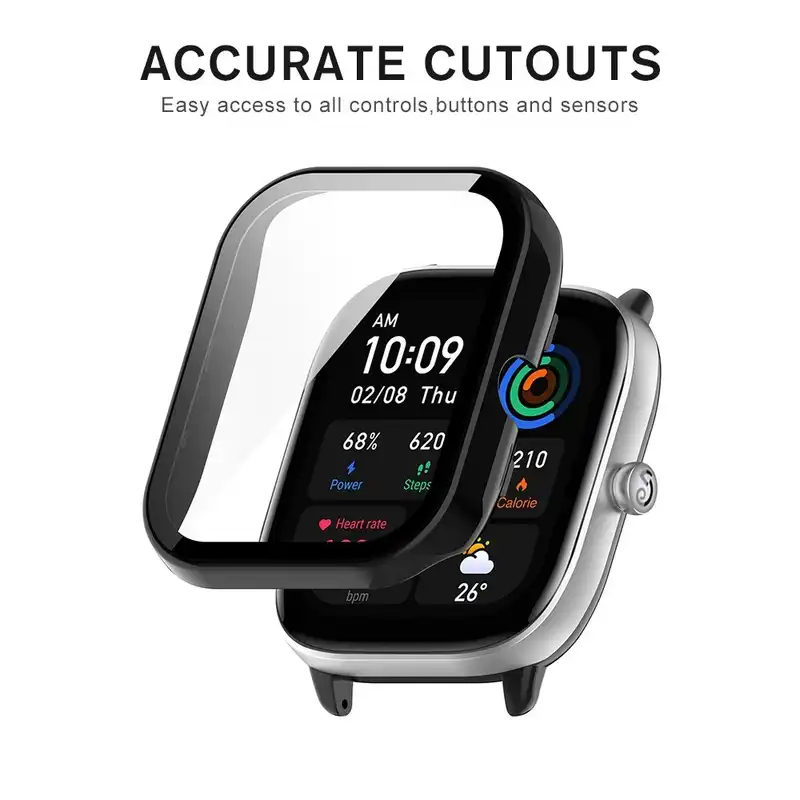 کاور بادیگارد مدل GB مناسب برای ساعت هوشمند امیزفیت GTS 4 Mini به همراه محافظ صفحه نمایش