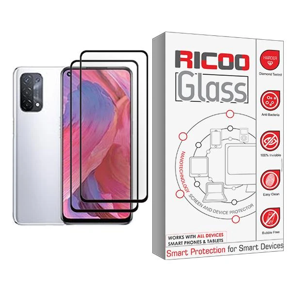 محافظ صفحه نمایش ریکو مدل Ricoo Glass MIX002 مناسب برای گوشی موبایل اوپو A74 5G بسته دو عددی