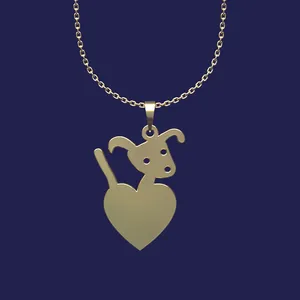 گردنبند طلا 18 عیار زنانه مدوپد مدل سگ کد T2-1-1028