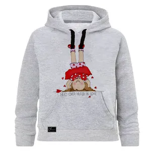 هودی دخترانه مدل LOVE کد J04 رنگ طوسی