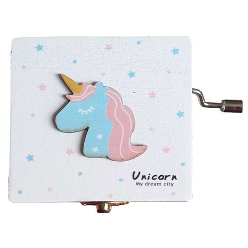 جعبه موزیکال مدل هندلی طرح یونیکورن کد 03 