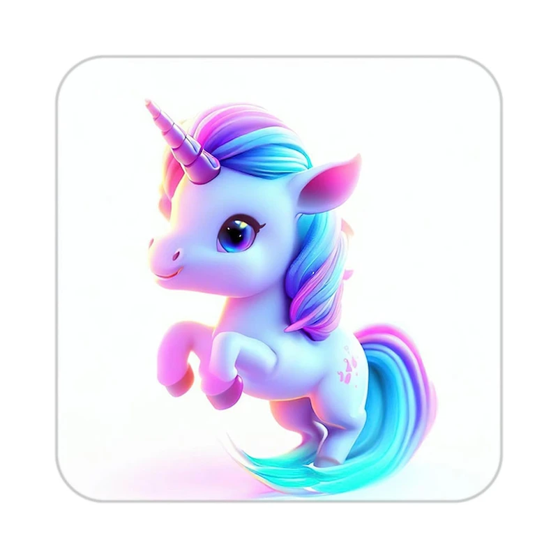 زیر لیوانی کاکتی طرح اسب تک شاخ و یونیکورن مدل mp32470