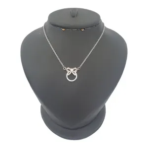 گردنبند نقره زنانه ترمه ۱ مدل پاپیون کد smed 1089