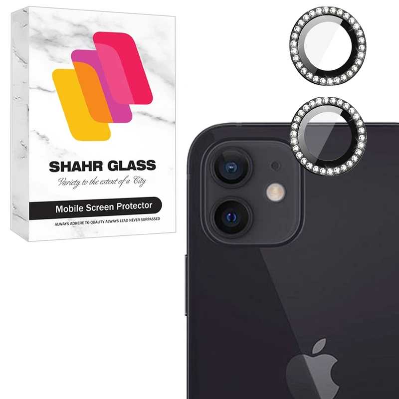 محافظ لنز دوربین شیشه‌ای شهر گلس مدل NRIS20 مناسب برای گوشی موبایل اپل iPhone 12