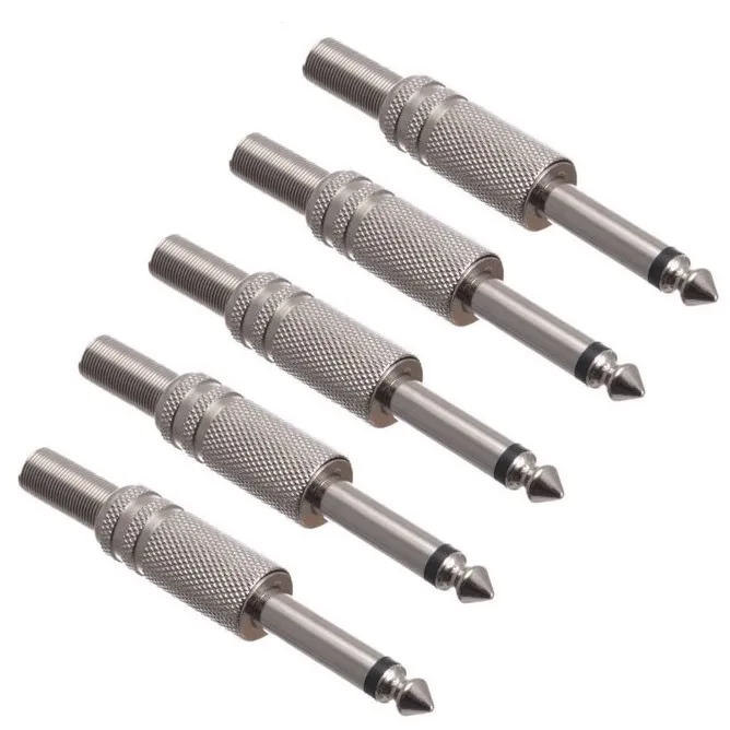 فیش میکروفون مونو اکو تک مدل میخی 6.3mm بسته 5 عددی