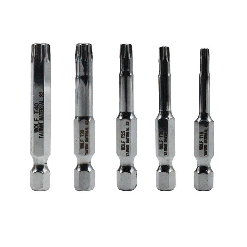 سری پیچ گوشتی ستاره ای ولف مدل  بیت خور کد YP-T15/T40  بسته 5 عددی