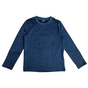 تی شرت آستین بلند پسرانه لوپیلو مدل راه راه تو کرکی رنگ آبی