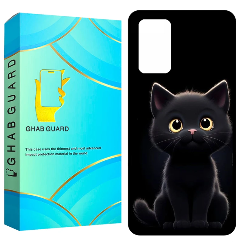کاور قاب گارد طرح گربه مدل GCHPA72 مناسب برای گوشی موبایل سامسونگ Galaxy A72 4G
