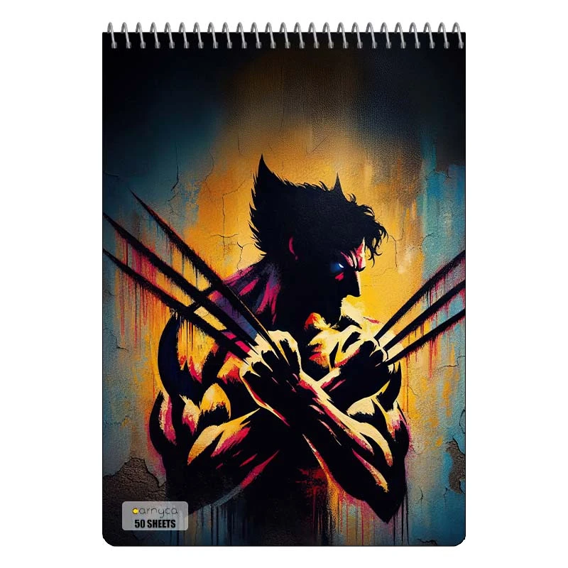 دفتر نقاشی 50 برگ سیمی کارنیکا طرح ولورین Wolverine کد 64813