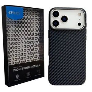Epicoy Slim Carbonic Fiber Magnetic Cover For Apple iPhone 17 Pro Max 