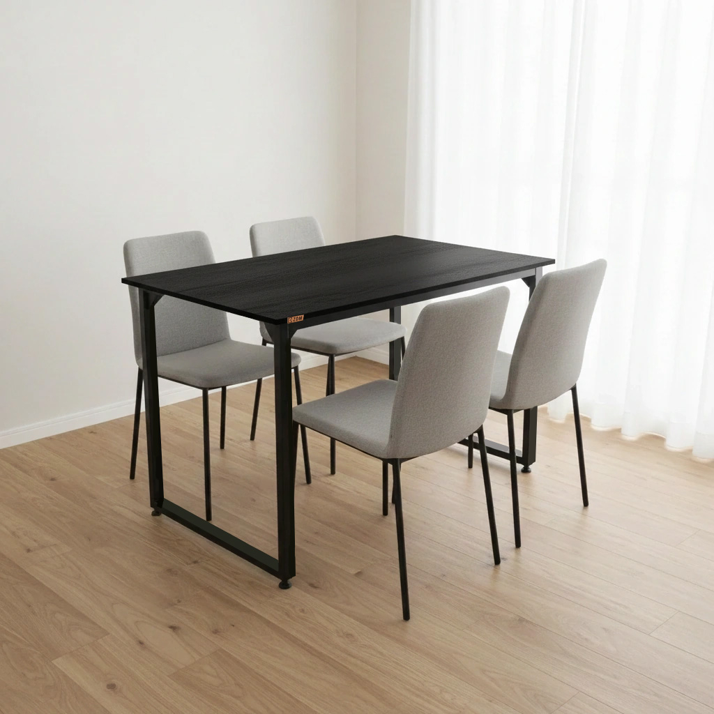 میز ناهارخوری چهار نفره دیزم مدل مونتاژی LNC_asm_120×90_B
