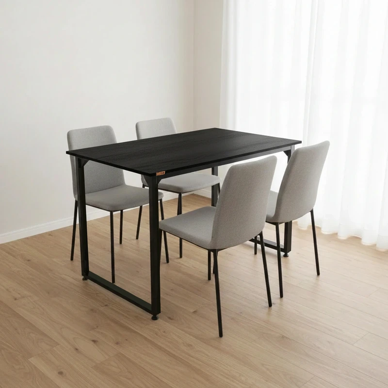 میز ناهارخوری چهار نفره دیزم مدل مونتاژی LNC_asm_120×90_B