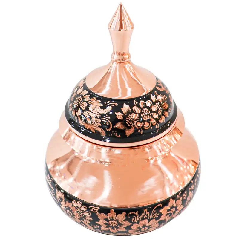 قندان مسی مدل الماس تراش طرح خاص کد Internal18p13