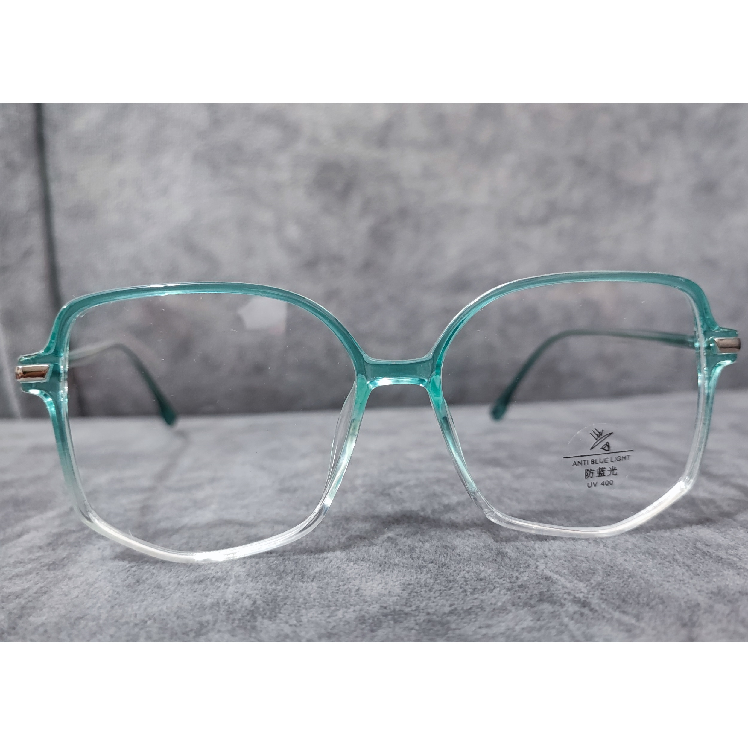 فریم عینک طبی زنانه مدل چند ضلعی فریم شفاف کد 037 UV400