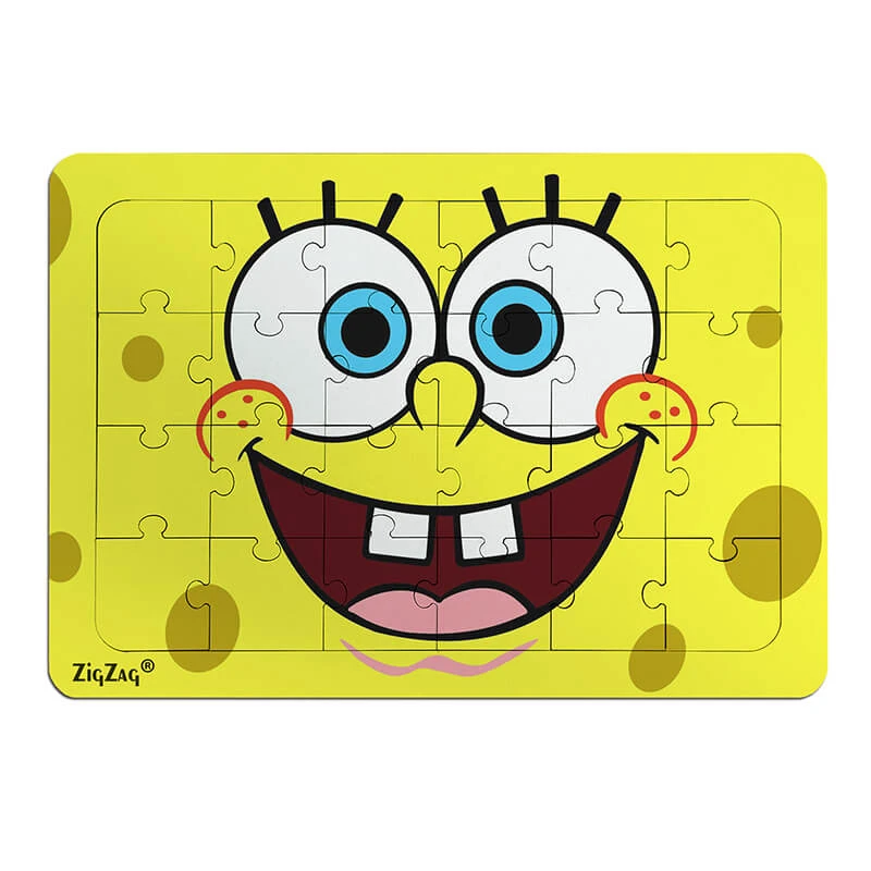 پازل 24 تکه زیگ زاگ طرح باب اسفنجی کد 240009