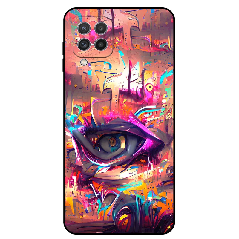 کاور مگافون طرح چشم مدل 2823 مناسب برای گوشی موبایل سامسونگ Galaxy A22 4G         