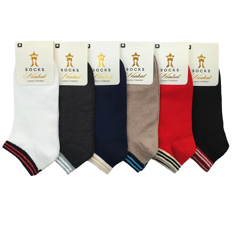 جوراب ساق کوتاه زنانه کیاکت مدل کش اسپرت بسته 6 عددی