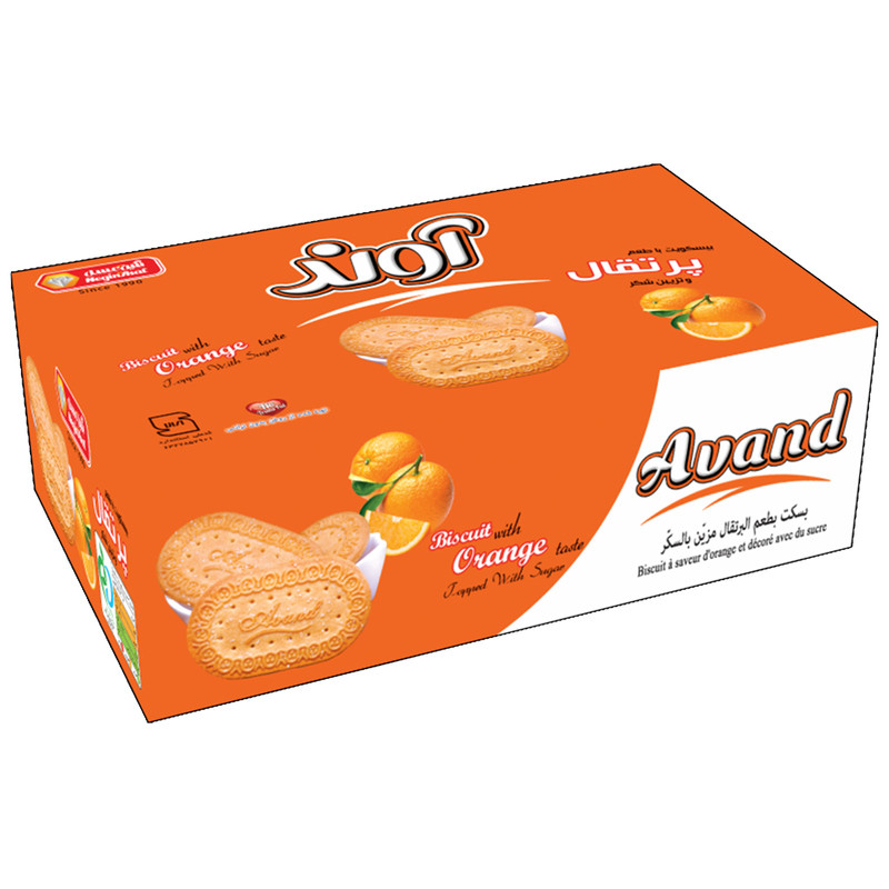 بیسکویت 2020 با طعم پرتقال و تزیین شکر آوند - 2000 گرم