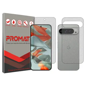 Promate Resistant model matte screen protector suitable for Google Pixel 9 Pro XL mobile phone along with the back protector