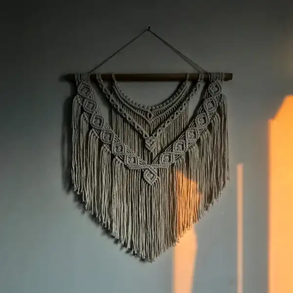 آویز بافتنی مدل مکرومه کد 007