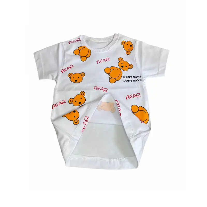 تی شرت آستین کوتاه بچگانه مدل عروسک خرسی کد 04