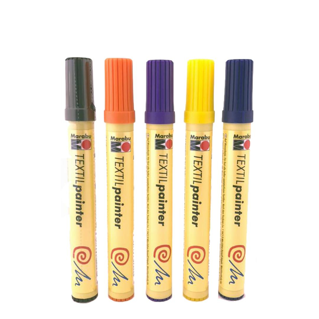 ماژیک پارچه مارابو مدل textil painter 2 بسته 5 عددی 
