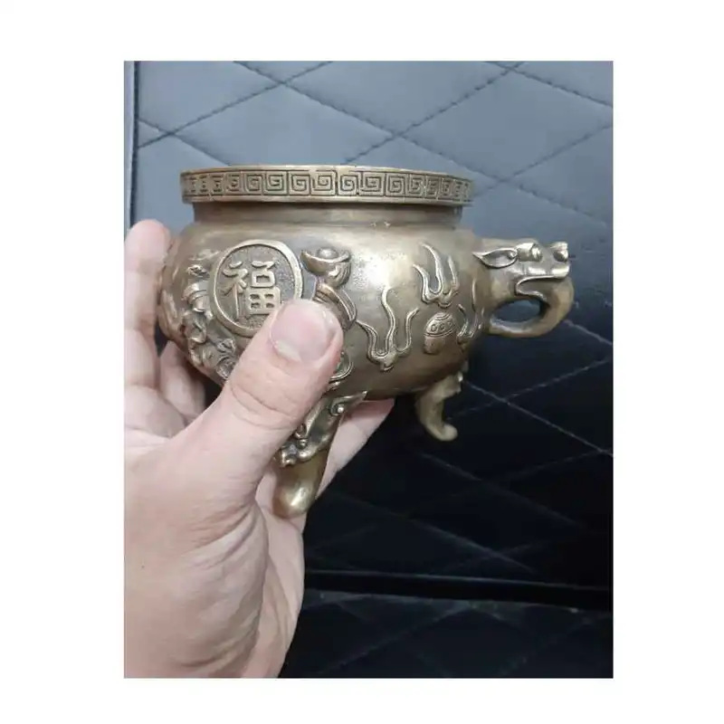 دکوری برنجی مدل آتشدان طرح سکه و آتش و برکت کد A1