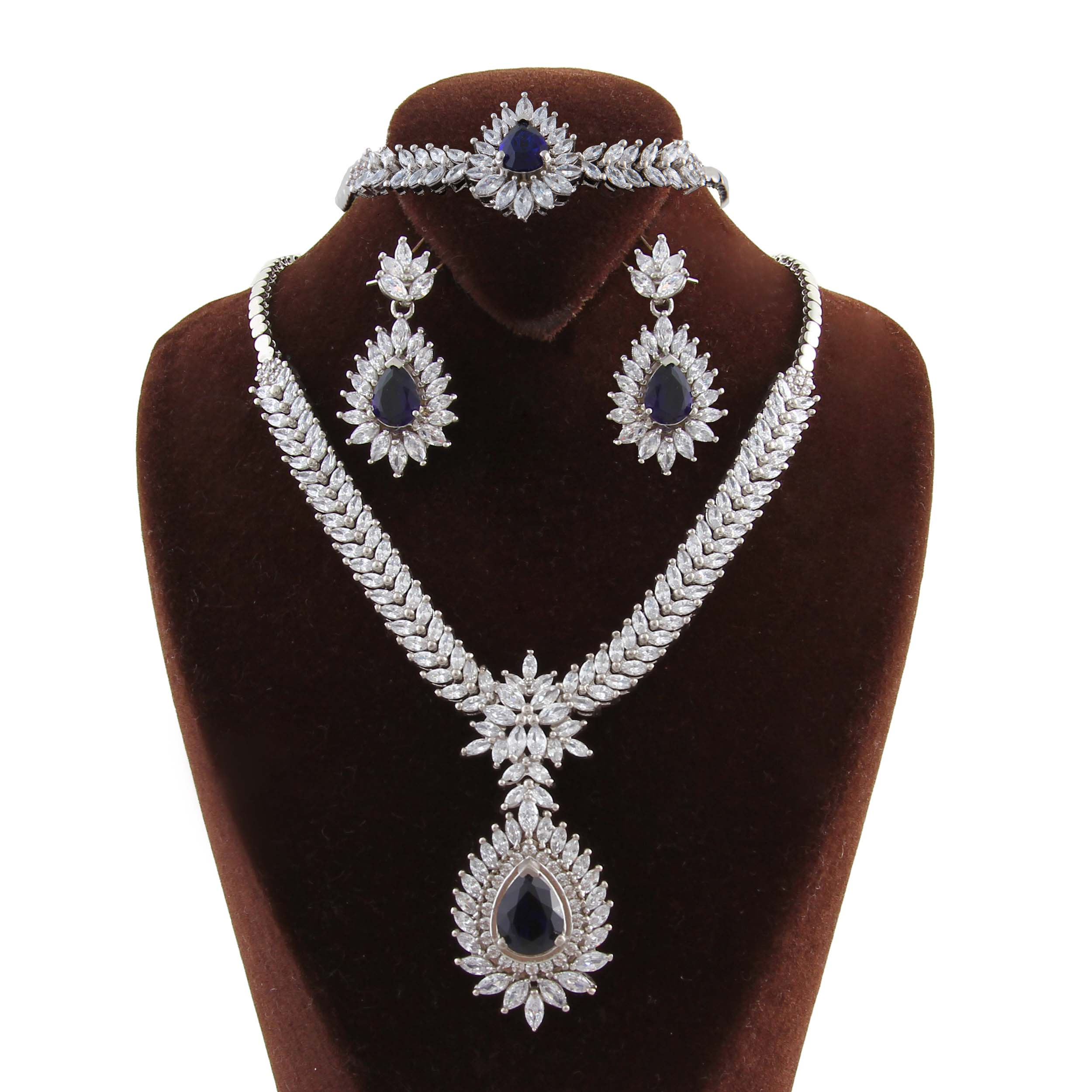 نیم ست نقره زنانه بازرگانی میلادی کد NTR_295