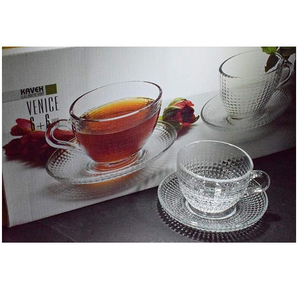 فنجان و نعلبکی بلور کاوه مدل ونیز کد 0032 بسته 6 عددی فنجان و نعلبکی بلور کاوه مدل ونیز کد 0032 بسته 6 عددی